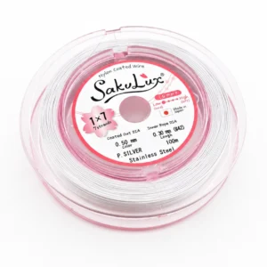 Ювелірний трос SakuLux (Flexy7) Японія 0,50 мм 1 м Сріблястий