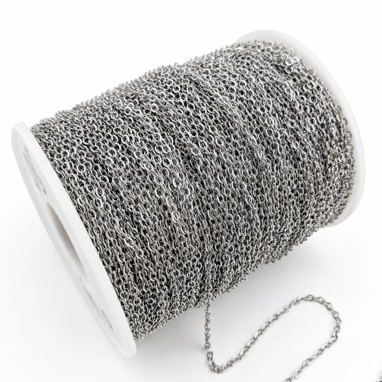 Цепь паяная нержавеющая сталь LS Cable Chain 1,6х2,4х0,3 мм 1 м Платина