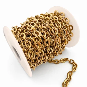 Цепь нержавеющая сталь LS Cable Chain 6,8х8,7х1,2 мм 1 м Золотистый