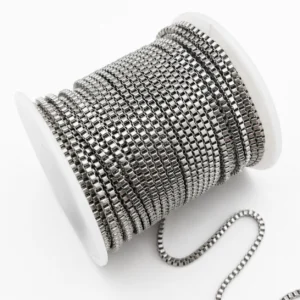 Ланцюг нержавіюча сталь LS Box Chain 1,1х1х0,2 мм 1 м Платина