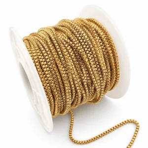 Ланцюг нержавіюча сталь LS Box Chain 1,5х1,3х0,2 мм 1 м Золотистий