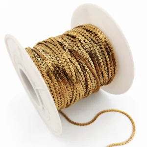 Ланцюг паяний нержавіюча сталь LS Rope Chain 1,5х0,65 мм 1 м Золотистий