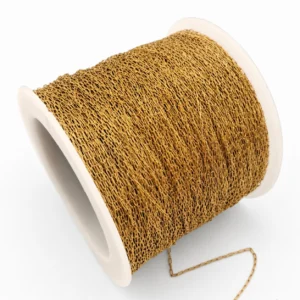 Ланцюг паяний нержавіюча сталь LS Paperclip 0,7х2х0,17 мм 1 м Золотистий