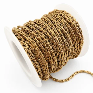 Ланцюг паяний нержавіюча сталь LS Paperclip 2,4х5,5х1 мм 1 м Золотистий
